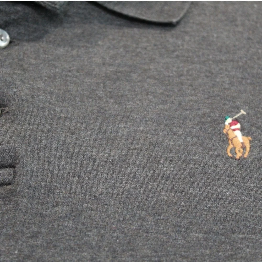 Polo Ralph Lauren Mens XXL Classic Fit‎ Long Sleeve Polo Shirt Dark Gray